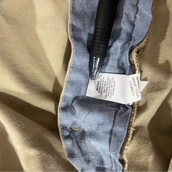 Banana Republic City Chino Women Tan Flat Front Shorts Sz 12x5 Cuffed Hem Cotton - Picture 8 of 12